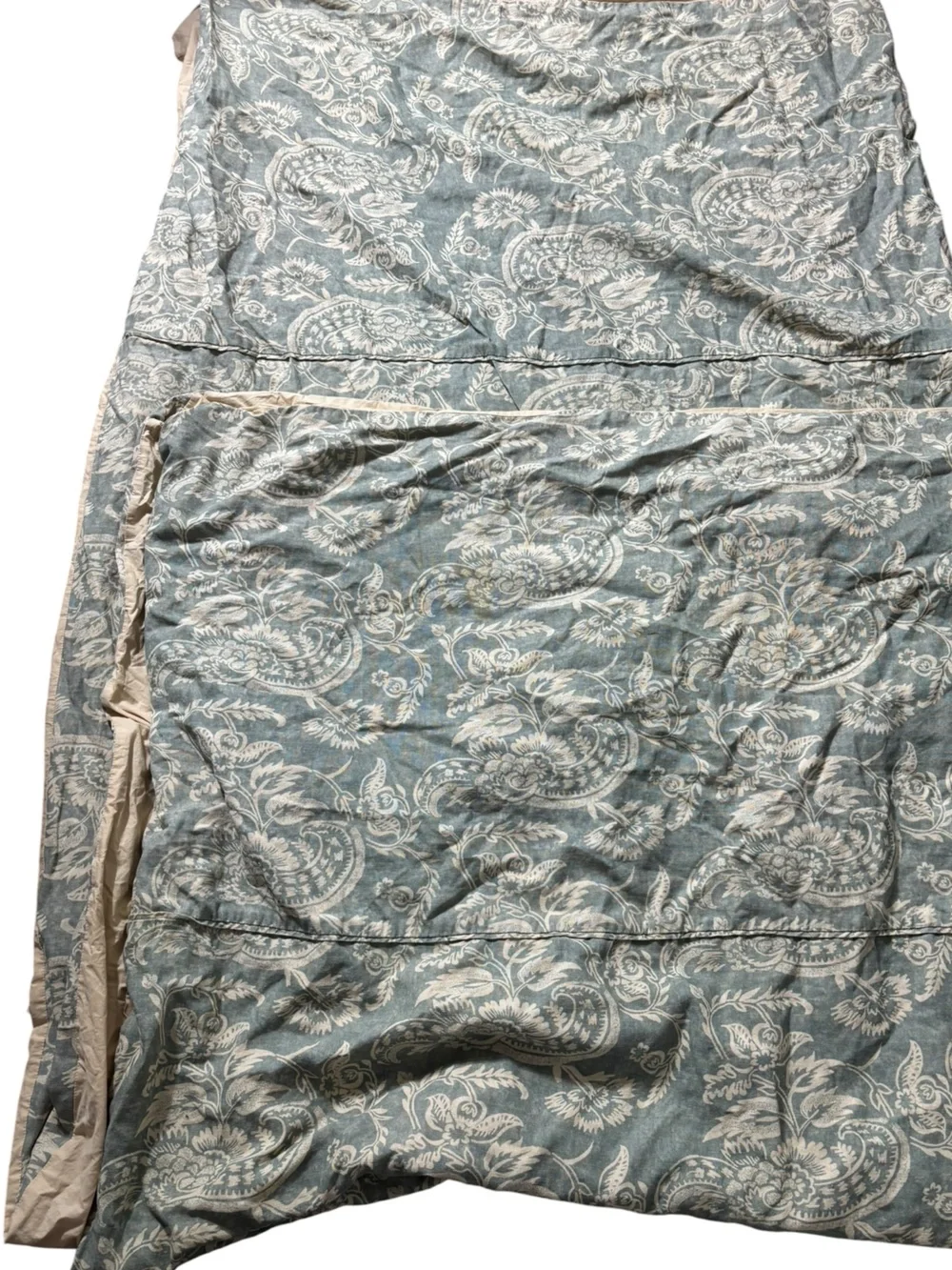 Pottery barn king Alessandra floral linen cotton duvet cover and shams